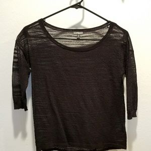 Black Short Sleeve Express Top